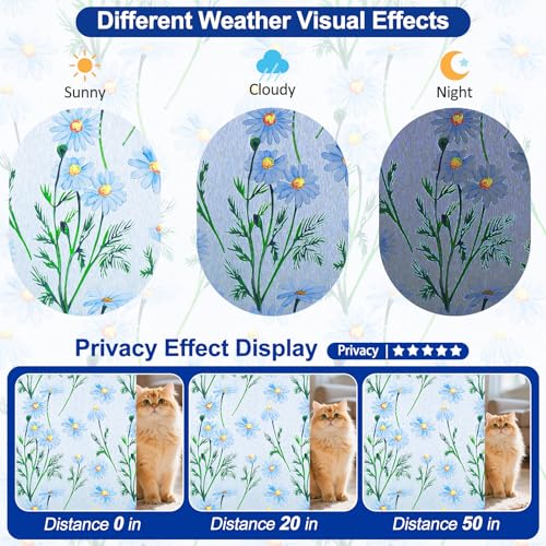 Privacy Window Films Stain Glass Cling No Glue Anti