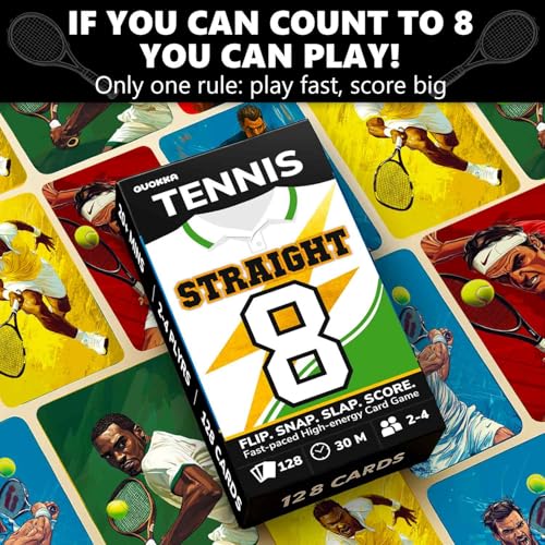Tennis Fast Paced Card Game for Kids & Adults