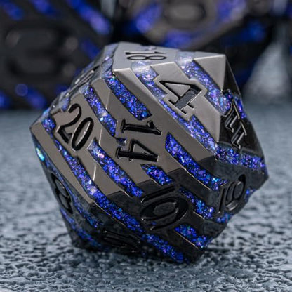 Luxury Inlay Metal Dice Set