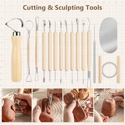 36PCS Pottery & Clay Sculpting Tools