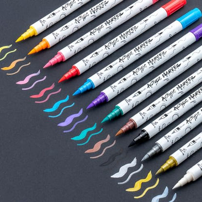 12 Colors Fine and Brush Dual (12 Count)
