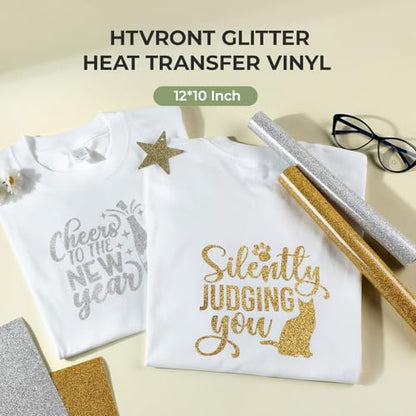 Silver Glitter HTV Heat Transfer Vinyl