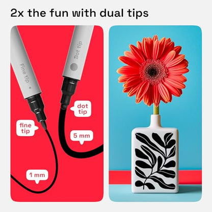 Black Dual Tip Acrylic Paint Pens (2 Count)