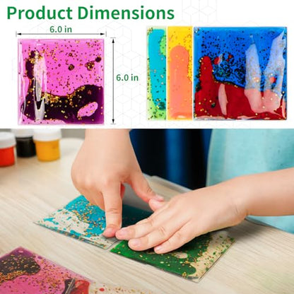 4 Pack 6"x 6" Liquid Tiles for Kids (4 Count)