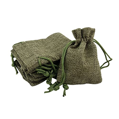 Pack Of 25 Burlap Gift Bags with Drawstring Linen Jewelry Pouches Wedding Hessian Jute Bags for Birthday and Treat Pouches Party Wedding Favors Gift