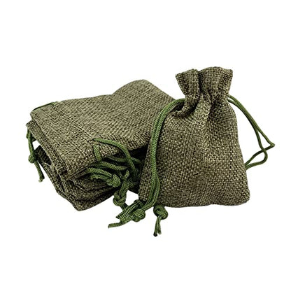 Pack Of 25 Burlap Gift Bags with Drawstring Linen Jewelry Pouches Wedding Hessian Jute Bags for Birthday and Treat Pouches Party Wedding Favors Gift