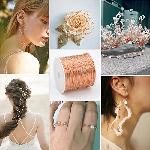 328FT 28 Gauge Craft Wire Jewelry Wire Copper Metal Wire for Jewelry Making