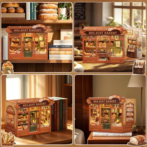 Book Nook Kit DIY Miniature House Bakery Dessert Shop Dollhouse