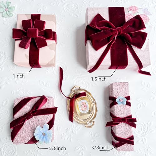 Vintage Burgundy Velvet Ribbon