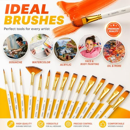 Paint Brush Set 15 pc with Pop (15 Count)