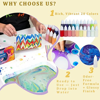 27PCS Water Marbling Painting Kit
