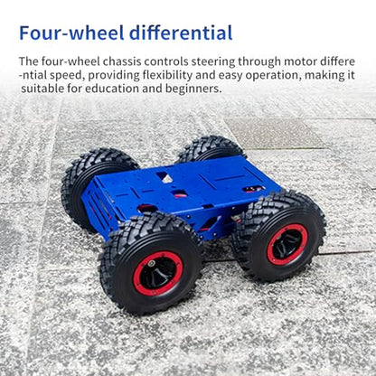 Smart Robot Chassis 130mm Wheels 4WD car Chassis 4