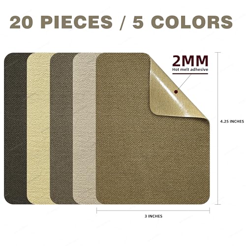 Iron on Repair Patch 20 Pcs Pack (20 Count)