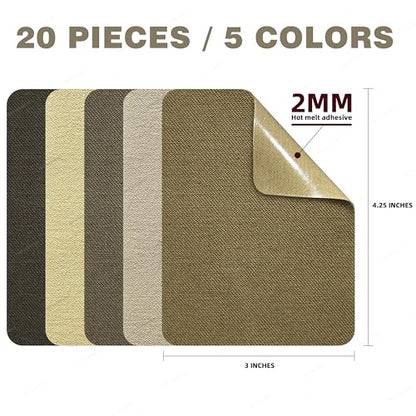 Iron on Repair Patch 20 Pcs Pack (20 Count)