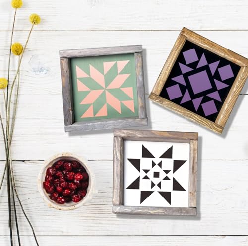 Barn Quilt Stencils for Painting Small Quilt Stencil 3inch (56 Count)