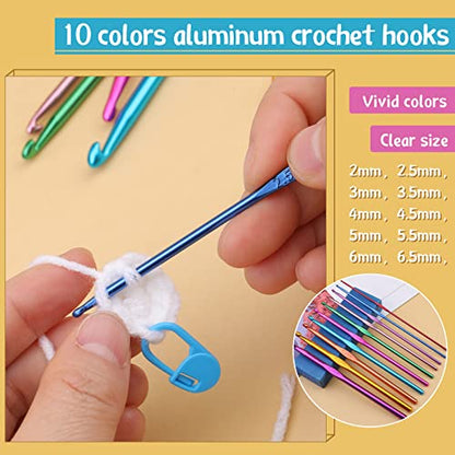 110 Pcs Crochet Hooks Set 0.6