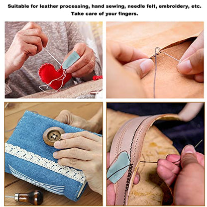 4 Pairs Leather Finger Protector Leather Thimble