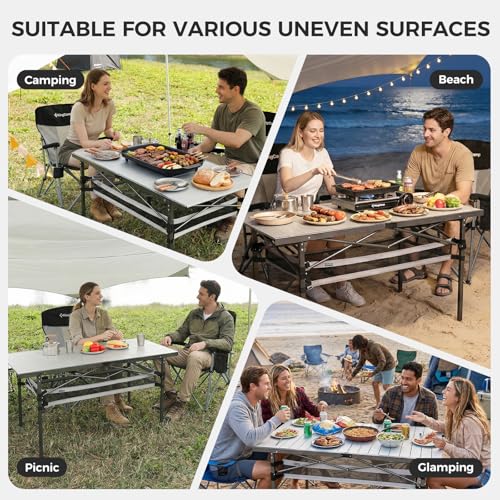 Oversized 53.5" Camping Table with Storage