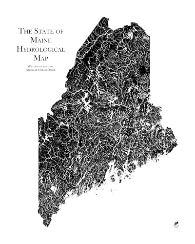 Hydrological River Map of Maine