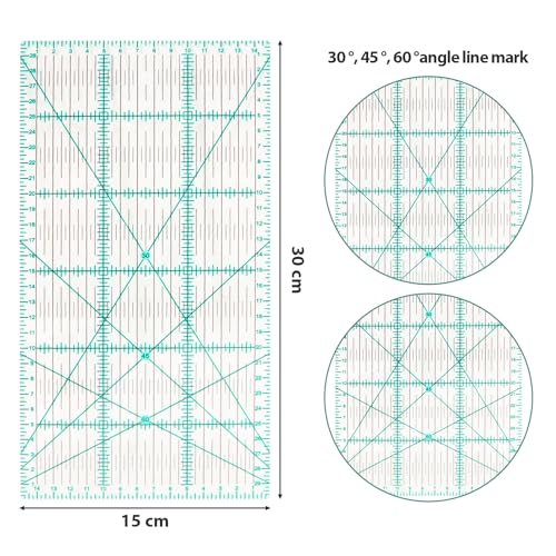 15 x 30cm Sewing Acrylic Ruler Anti