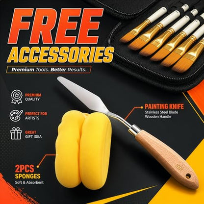 Paint Brush Set 15 pc with Pop (15 Count)