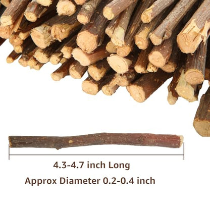 600PCS 4.5 inch Wood Log Sticks for Crafts (600 Count)