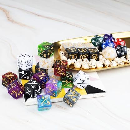 78 Pieces MTG Dice Counters Bulk Life Keyword Counter Dice Set Plus 1