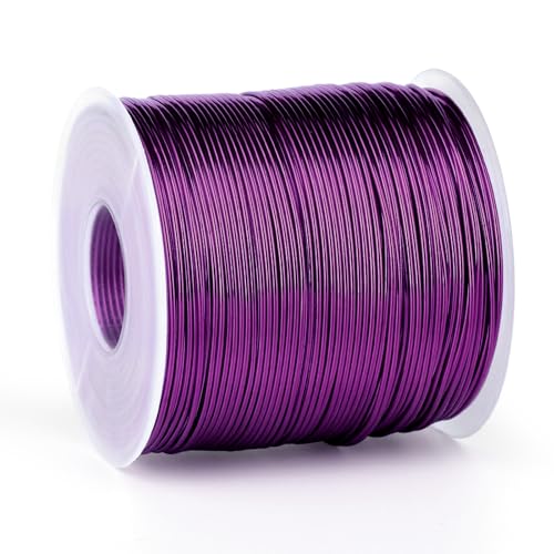 328FT 18 Gauge Bendable Purple Aluminum Craft Wire for Jewelry Making Craft (328 Foot)