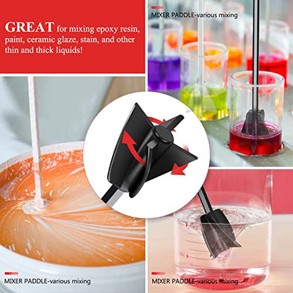 4 Pcs Resin Mixer Paddles for Resin Drill