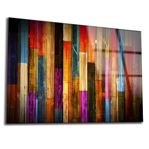 Painted Wood Glass Printing Wall Art