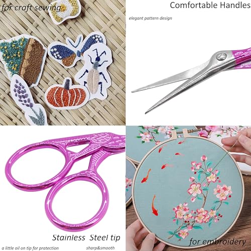 3.6" Little Bird Scissors with Artificial Leather Cover for Crafts