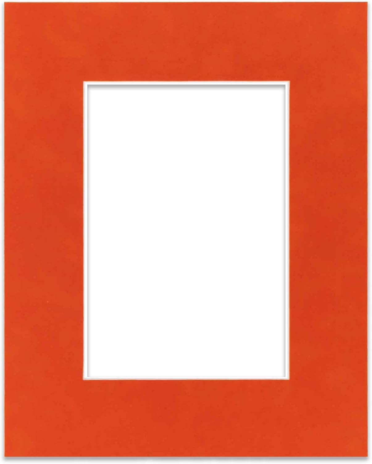 Poster Palooza 11x14 Mat Bevel Cut for 8.5x11 Photos - Acid Free Orange Suede Precut Matboard - For Pictures, Photos, Framing - 4-ply Thickness