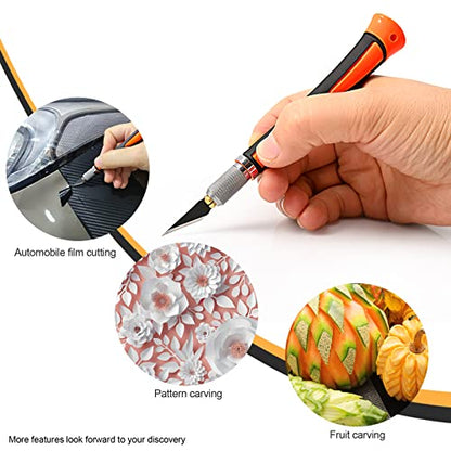 Precision Hobby Knife Set Utility Craft Knife Kit with 10PCS Blades for Art