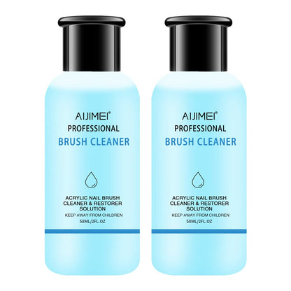 AIJIMEI Acrylic Nail Brush Cleaner Acrylic Brush Cleaners Liquid Acrylic Paint Brush Cleaner Nails Artist Acrylic 120ml/4 FL.OZ