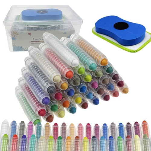 Dustless Chalk for Kids with Eraser (36 Count)