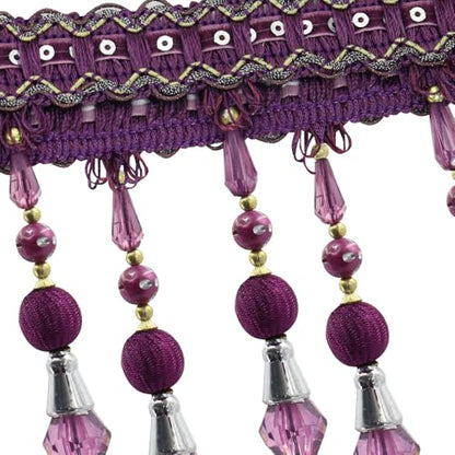 3yards Beading Fringe Trimming Long Beads Tassel Curtain Trim Ribbon Trim for Cover Edge Decorative