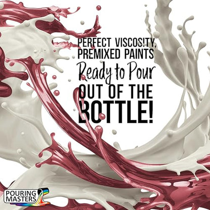 Pouring Masters Strawberry Red Metallic Pearl Ready to Pour Acrylic Pouring Paint (32 Fl Oz)