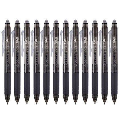 Retractable Erasable Gel Pens Clicker Fine Point 0.7 mm (12 Count)