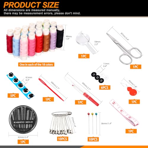 86Pcs Sewing Kit With Portable Bag (86 Count)