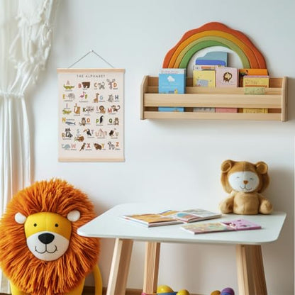 Cute Animal Number Chart Alphabet Poster Hanger