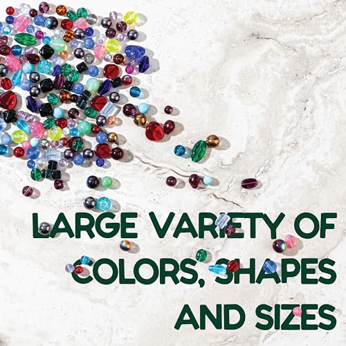 One Pound Assorted Glass Beads for Jewelry Making (16 Ounce)