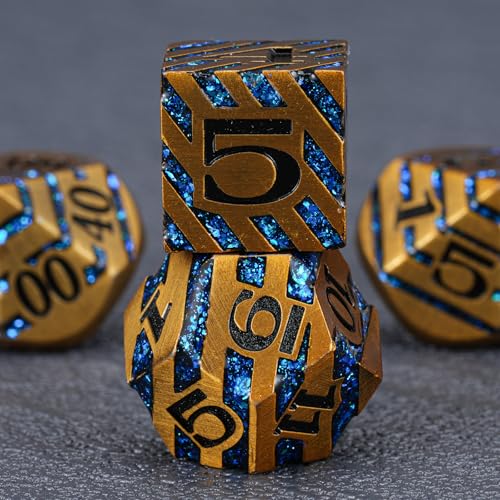 Premium Inlay Metal Dice Set