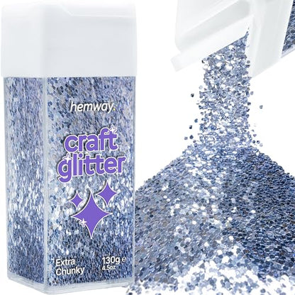 Craft Glitter Shaker Azure Blue 110g Extra Chunky (4.6 Ounce)