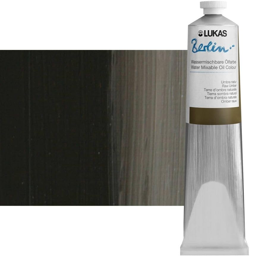 Berlin Pro Artists Water Mixable Oil Paint 200 ml Tube Raw Umber (6.7628 Fl Oz)