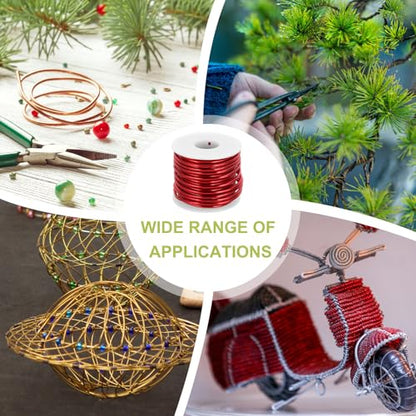 9 Gauge Anodized Aluminum Craft Wire Bendable Bonsai Training Wire 56 Feet 3mm for Sculpting Crafts Wreath Floral Beading Jewelry Making