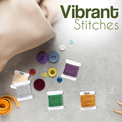 Embroidery Floss Kit 108 Colors on Plastic Bobbins