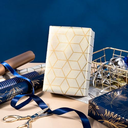 30 Inch Navy Wrapping Paper (100 Sq Ft)