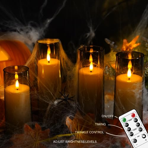 Flickering Flameless Candles Battery Operated with Remote and 2 (9 Count)