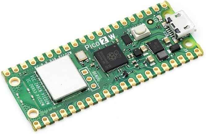 Raspbery Pi Pico 2 W Microcontroller Board, Based on Official RP2350 Chip, Dual-core & Dual-Architecture Design, Supports WiFi and BLE (RPi Pico 2 W)