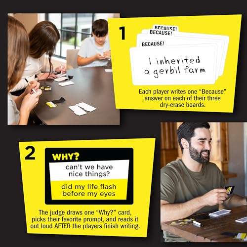 Why Because Party Game for Families Friends or Adults 3